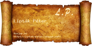 Lipták Péter névjegykártya