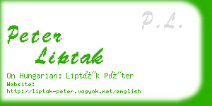 peter liptak business card